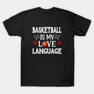 Basketball Is My Love Language Basketball Couple T-Shirt